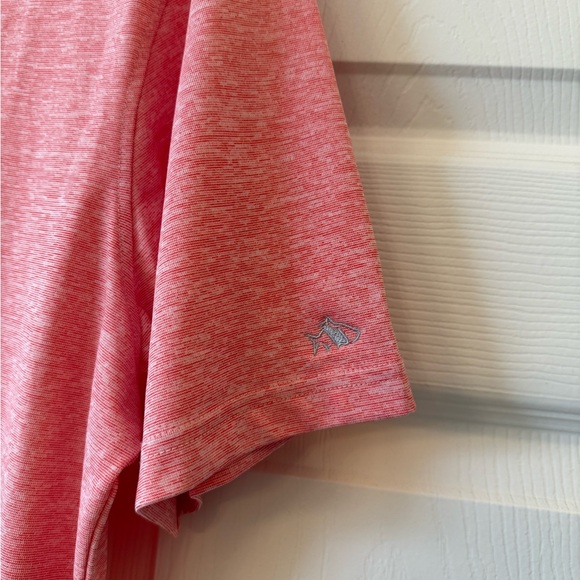 Mens fish hippie pink/red polo - Picture 4 of 5